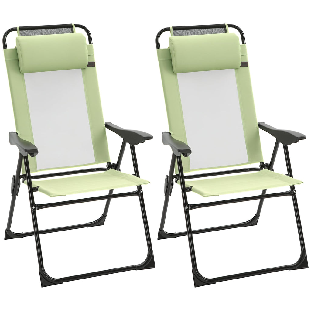 Folding Patio Dining Chairs Set of 2 Green S926842