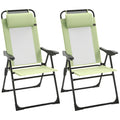 Folding Patio Dining Chairs Set of 2 Green S926842