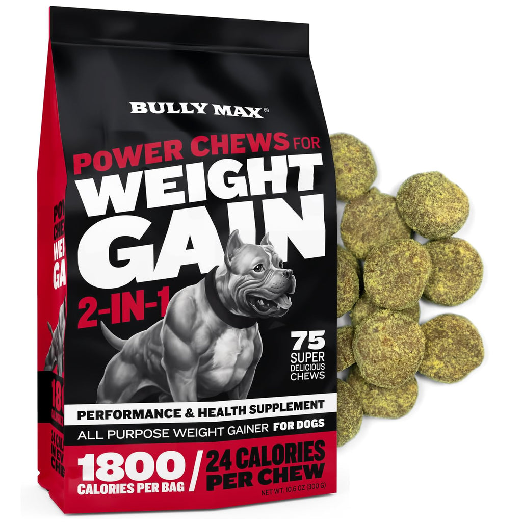Dog Weight Gainer Soft Chews Liquid Gel Supplement & Muscle Builder Power Tabs Bundle I745