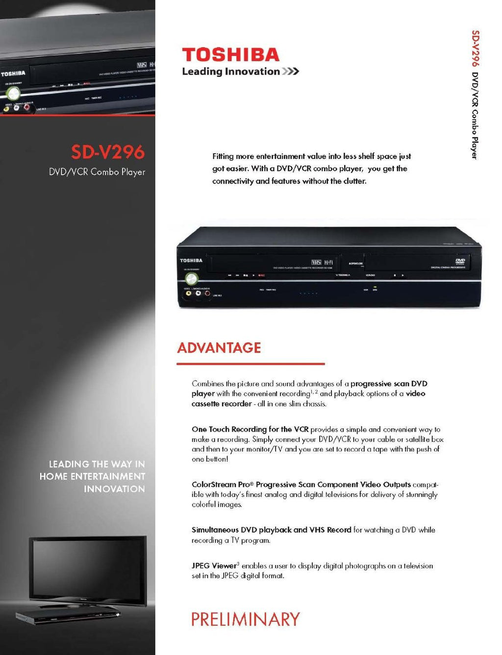 Black DVD Player/VCR Combo Q259