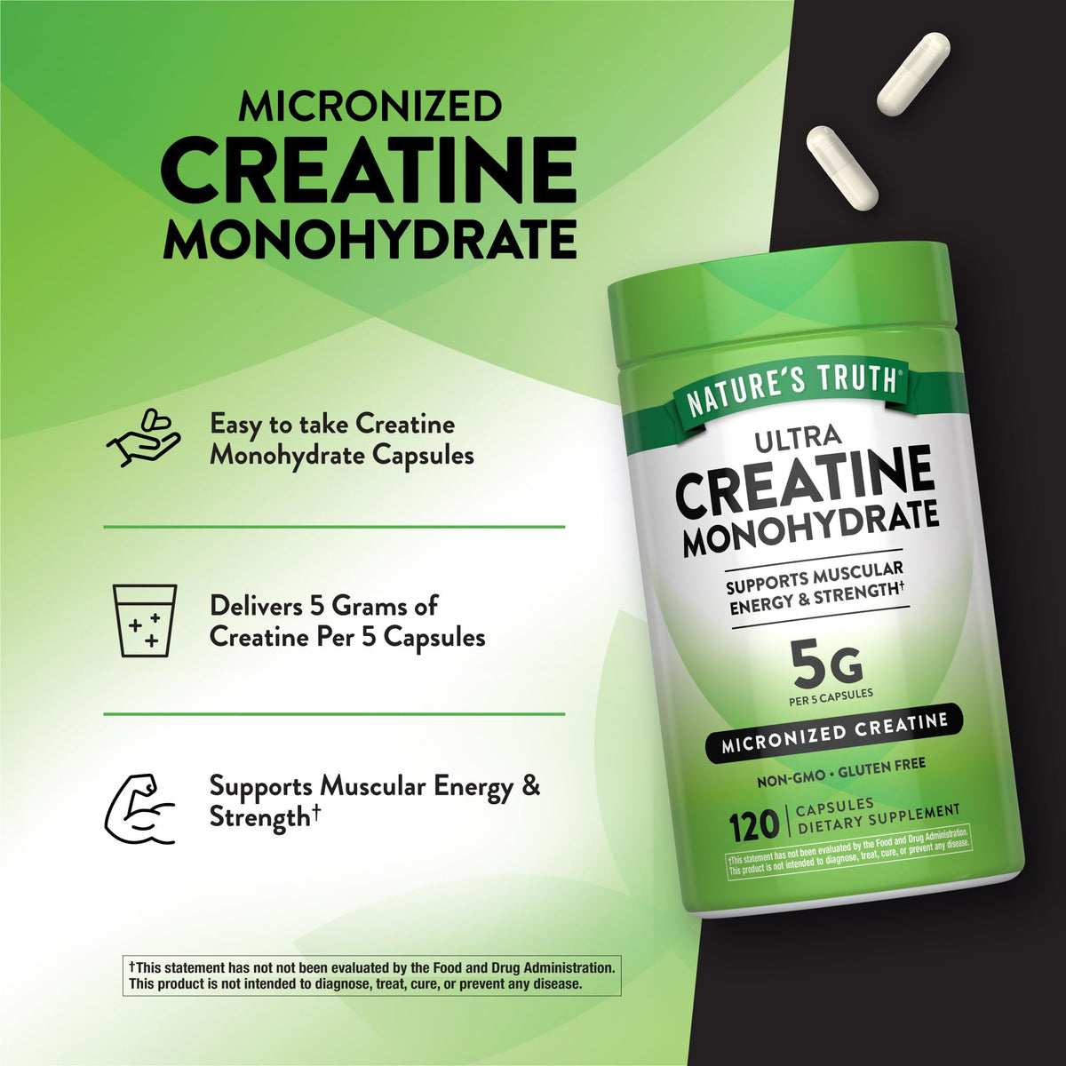 Creatine Monohydrate Capsules 120 Count P432955