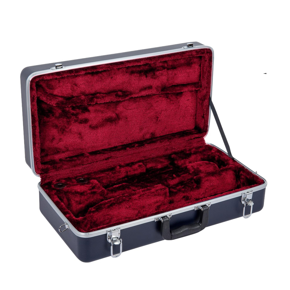Textured Blue ABS Trumpet Case with Velvet Interior C976