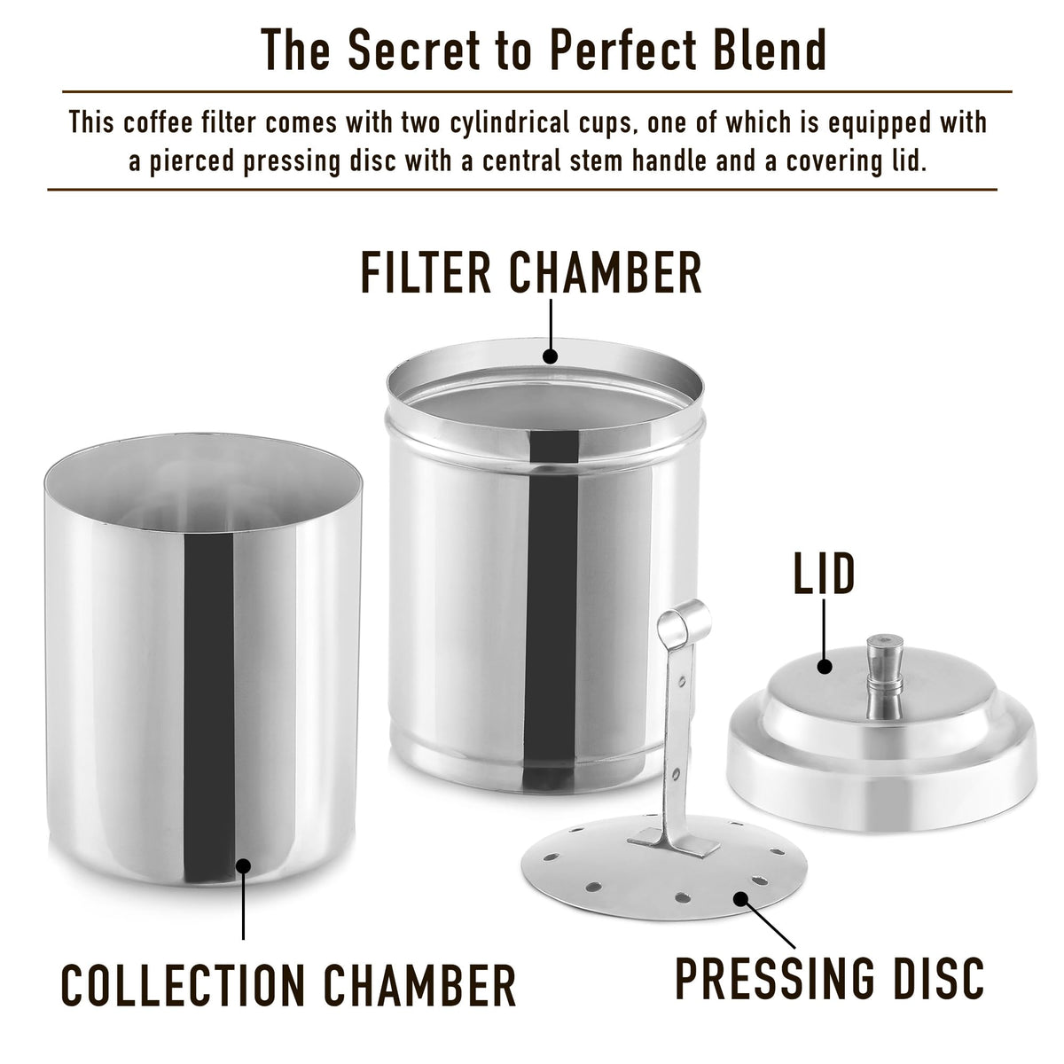 10 oz Stainless Steel Drip Coffee Maker U4329