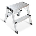 2 Step Aluminum Folding Ladder 330lbs C562
