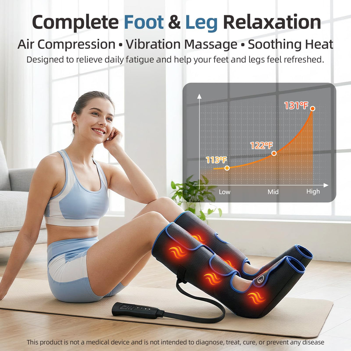 Air Compression Leg Massager with Heat O897