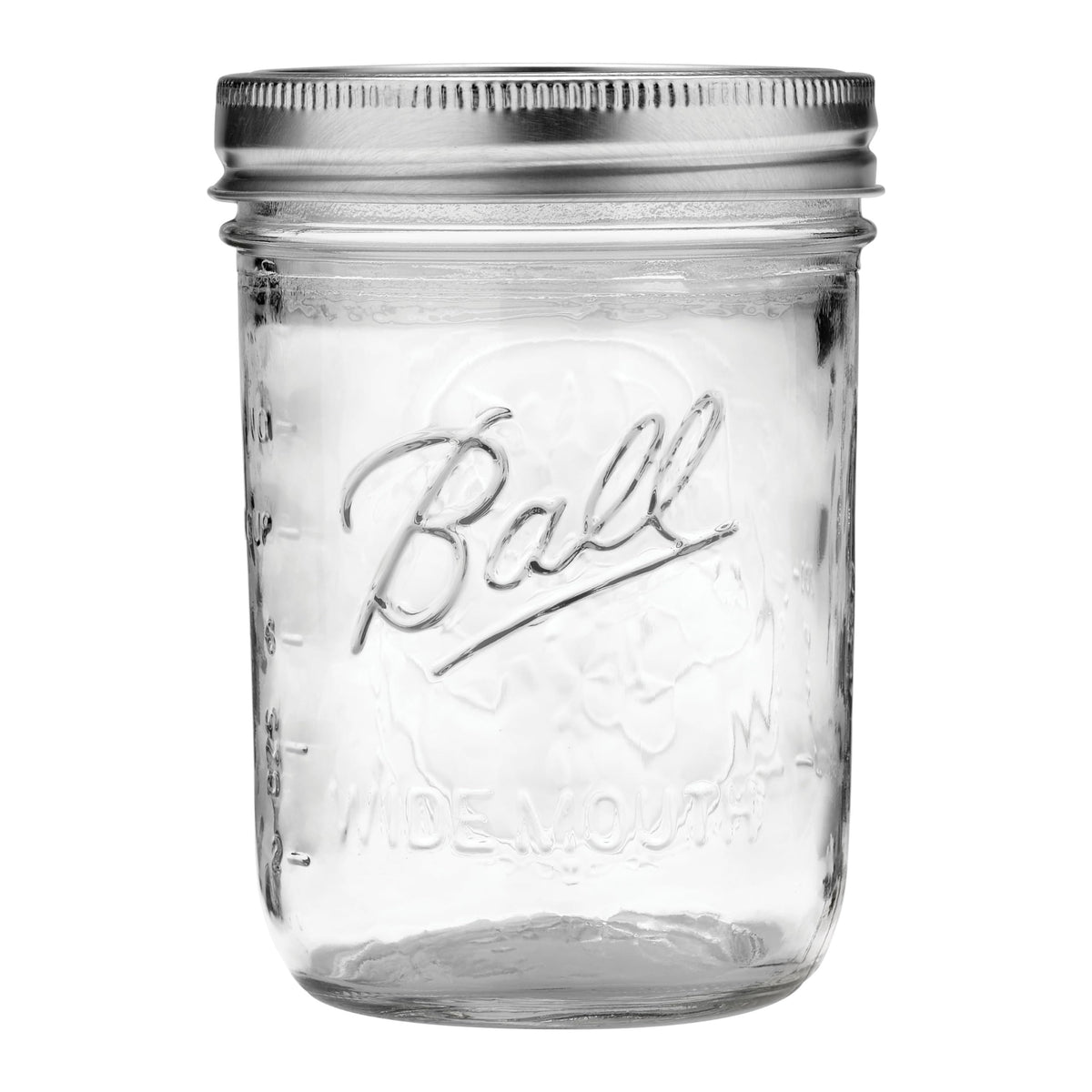 8 Glass Clear Jars with Lids & Bands J12120