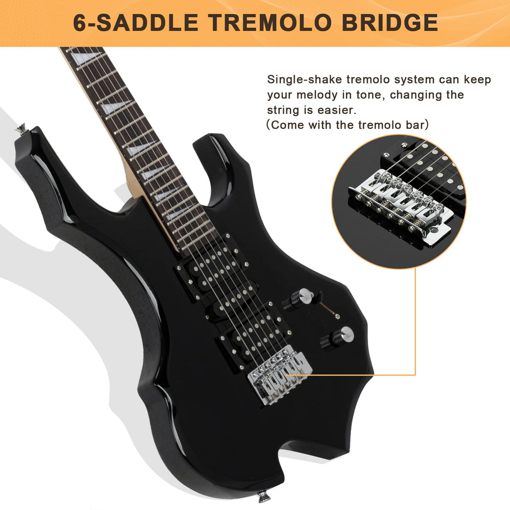 Black Electric Guitar with Accessories Pack T33965