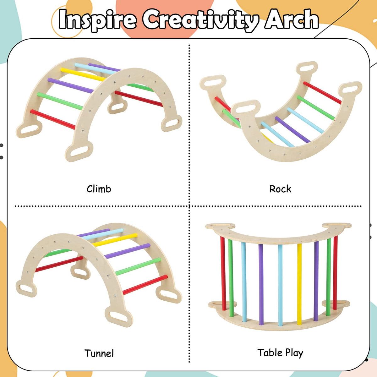 7 in 1 Foldable Wood Climbing Toys P2526
