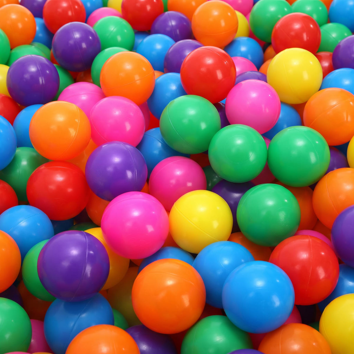 100 Pack 2 Inch Plastic Ball Pit Balls with Storage Bag J385029