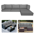 Waterproof Outdoor Couch Cushions 4 Seat Dark Grey G562259