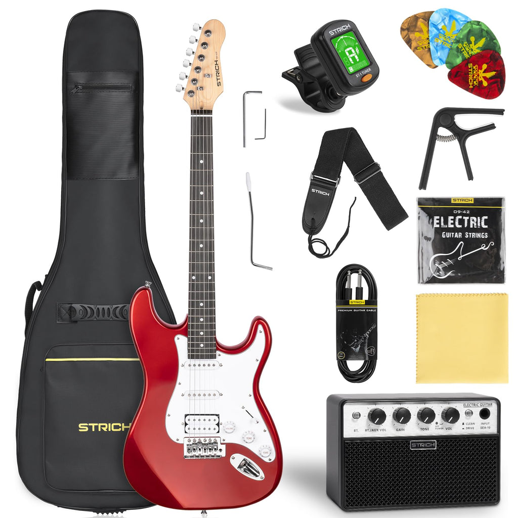 39" Full Size HSS Pick Up Electric Guitar Beginner Kit M8614