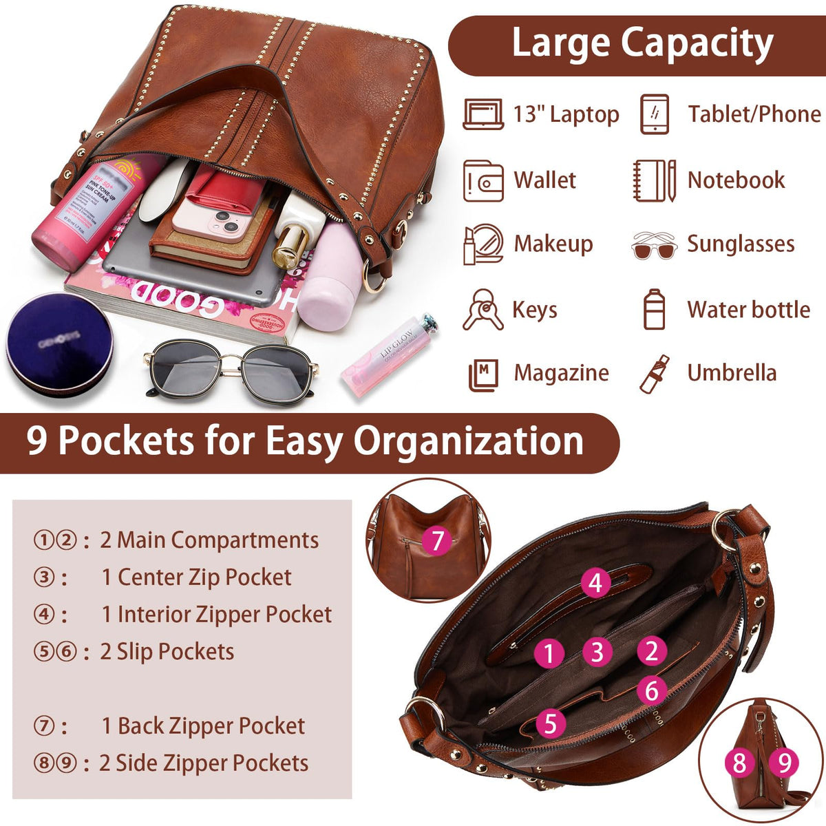 Studded Purse and Wallet Set G5277