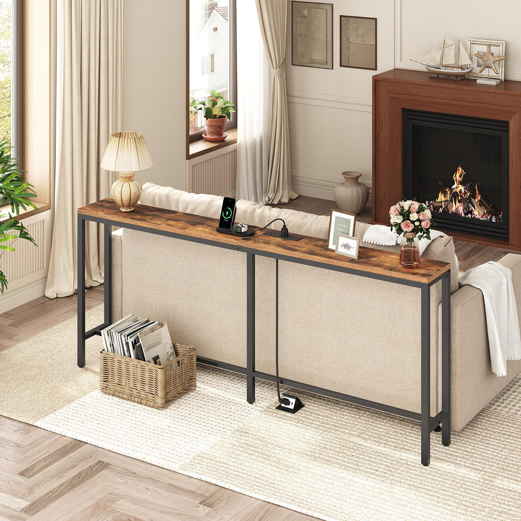 70.9" Narrow Console Table with Power Outlet V346738