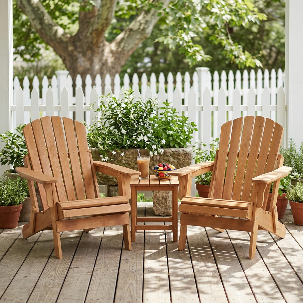 100 lbs Capacity Solid Wood Adirondack Chair F858945
