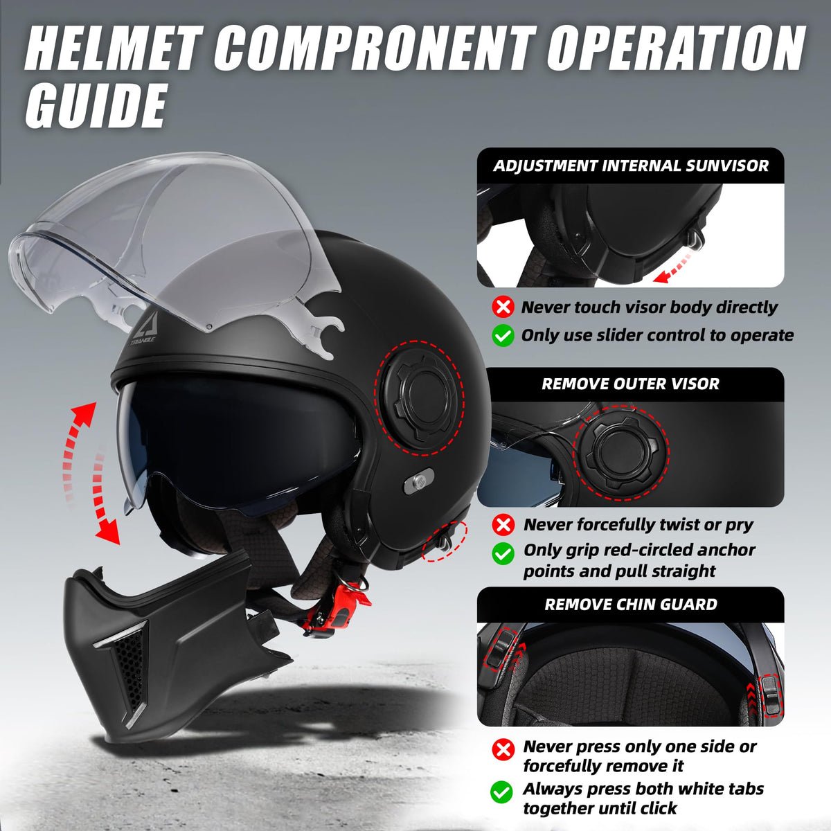 Full Face Motorcycle Helmet DOT Approved W719869