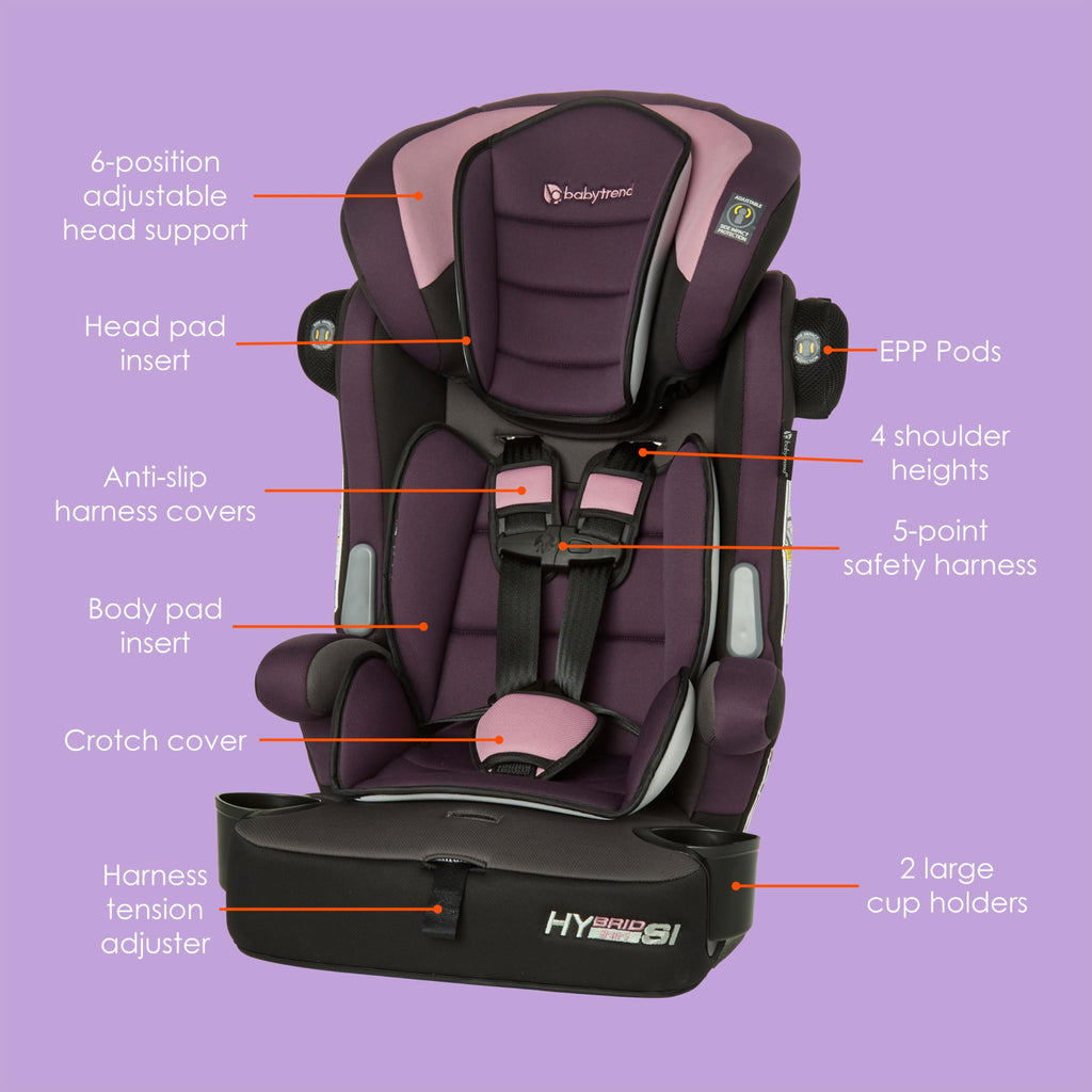 3-in-1 Booster Seat with Adjustable Headrest M161