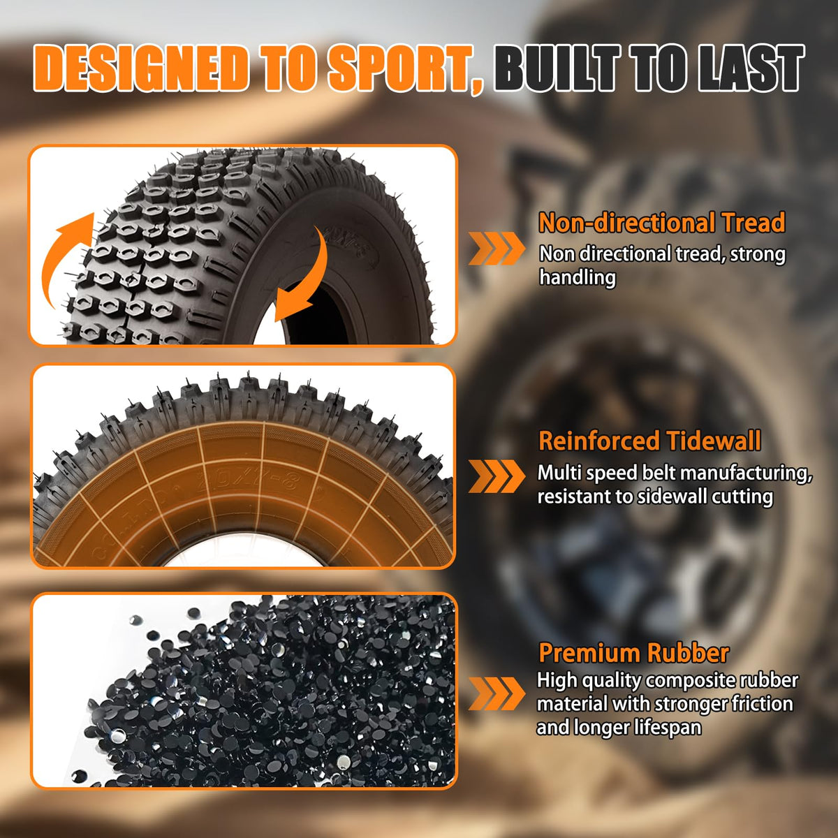 20x7-8 All Terrain ATV Tires Set of 2 B269