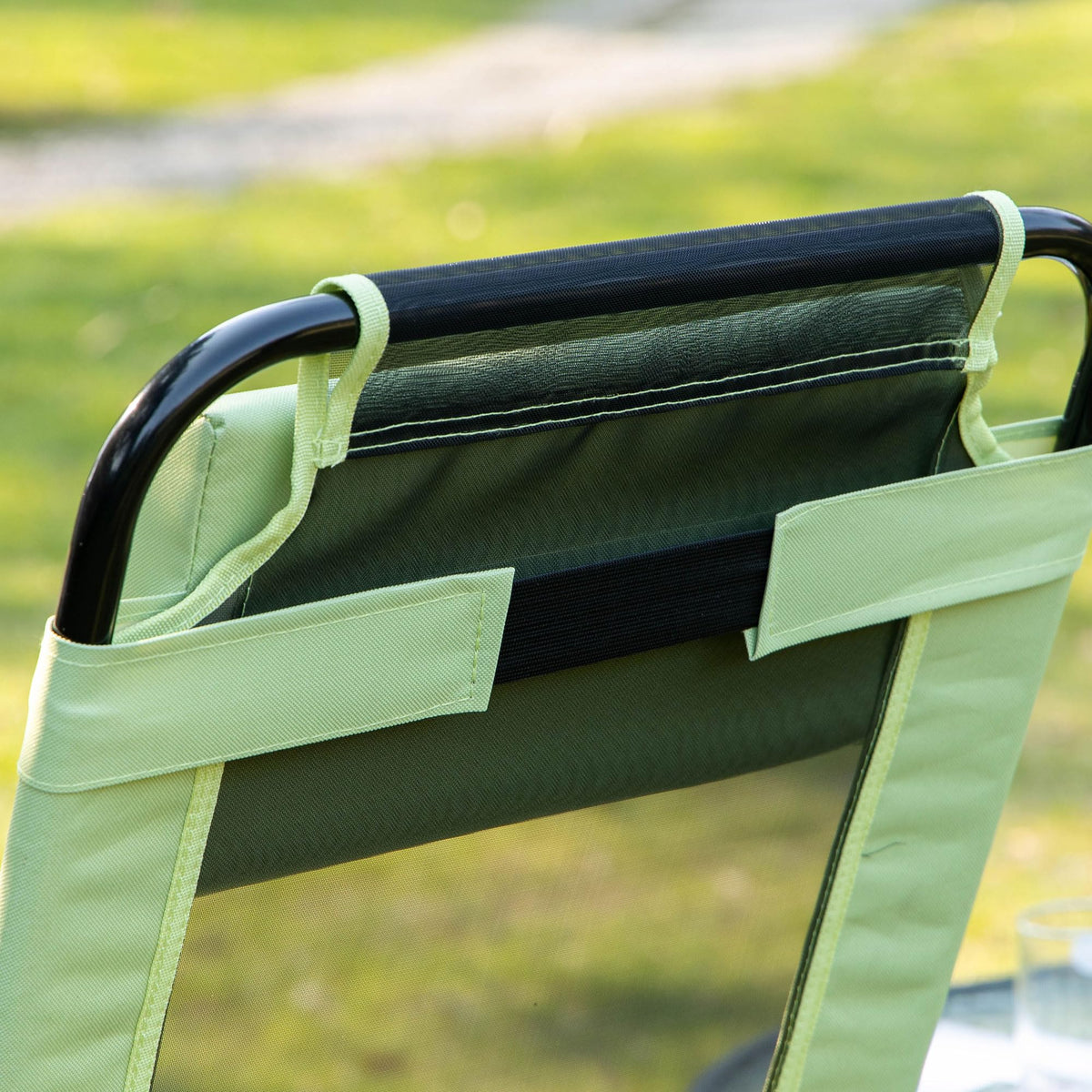 Folding Patio Dining Chairs Set of 2 Green S926842