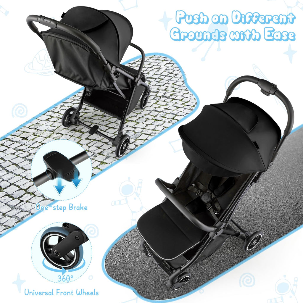 Lightweight Compact Baby Stroller with Canopy V9458