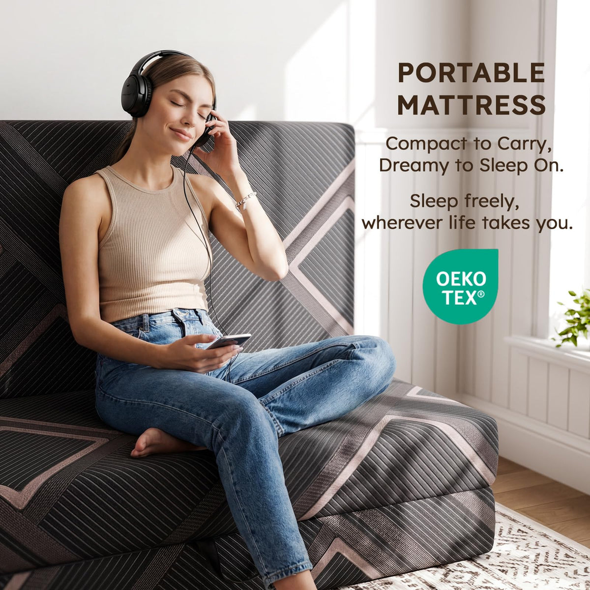 4 Inch Trifold Memory Foam Mattress T802873