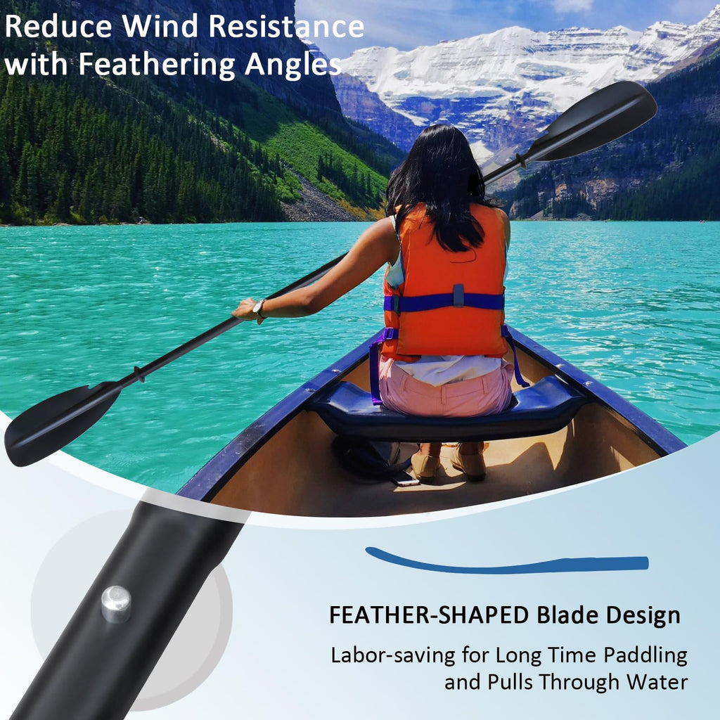 Aluminum 4-Piece Adjustable Double-Sided Kayak Paddle O868474