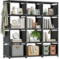 Black 12 Cube Metal Bookcase J3457