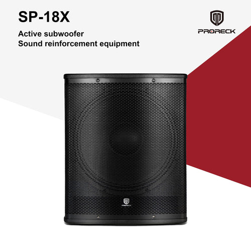 18 inch 3000W Powered PA DJ Subwoofer with Class-D Amplifier, Black R7996