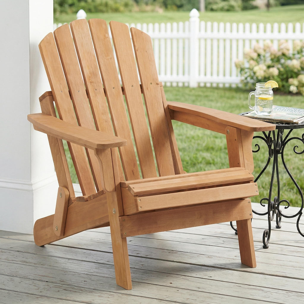 100 lbs Capacity Solid Wood Adirondack Chair F858945