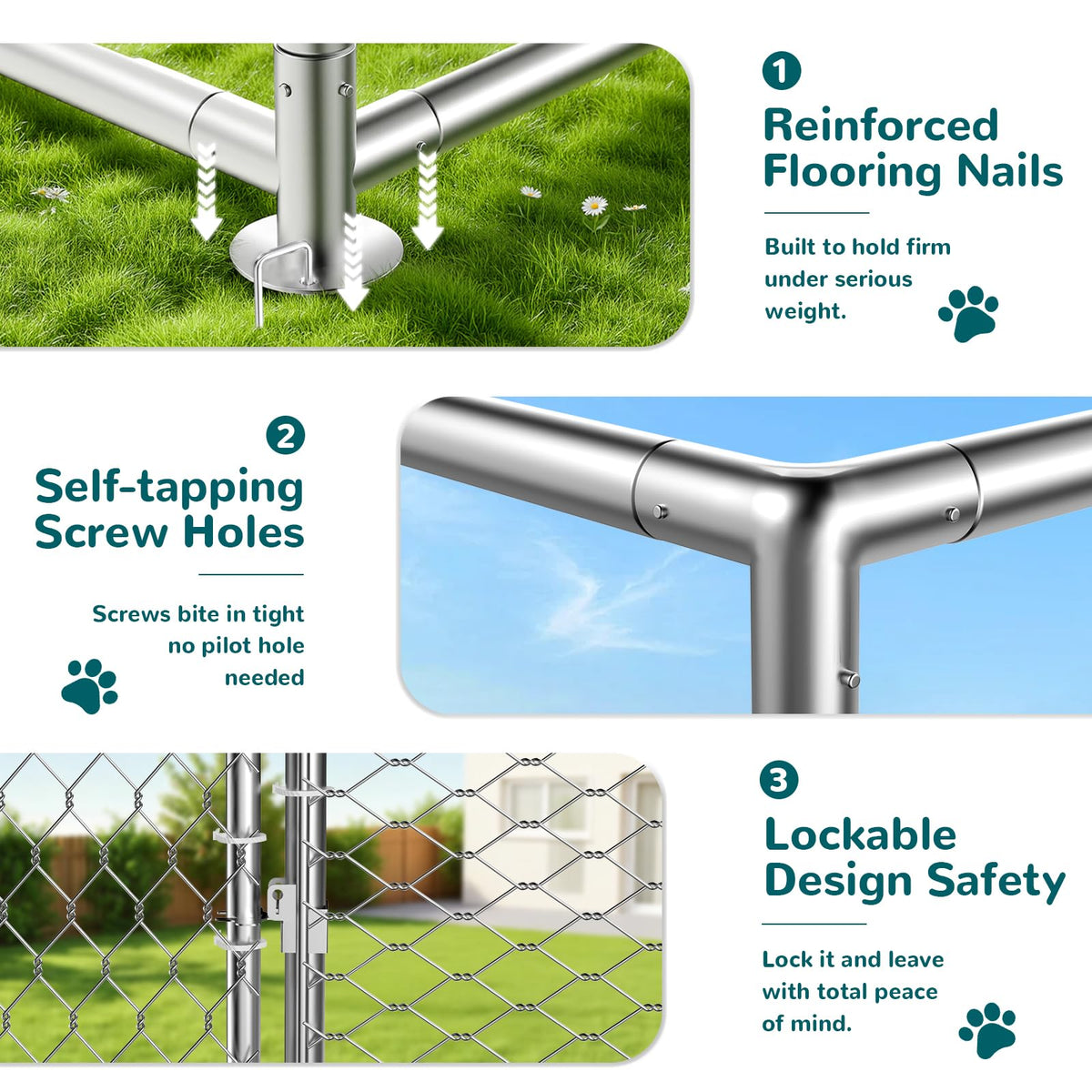 10x10 FT Dog Kennel with Cover T13626