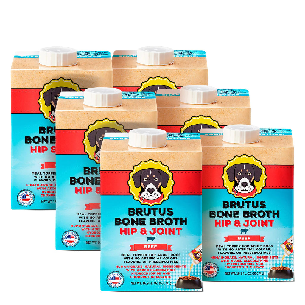 Bone Broth for Dogs with Chondroitin Glucosamine Turmeric 16.9oz Pack of 6 W643072