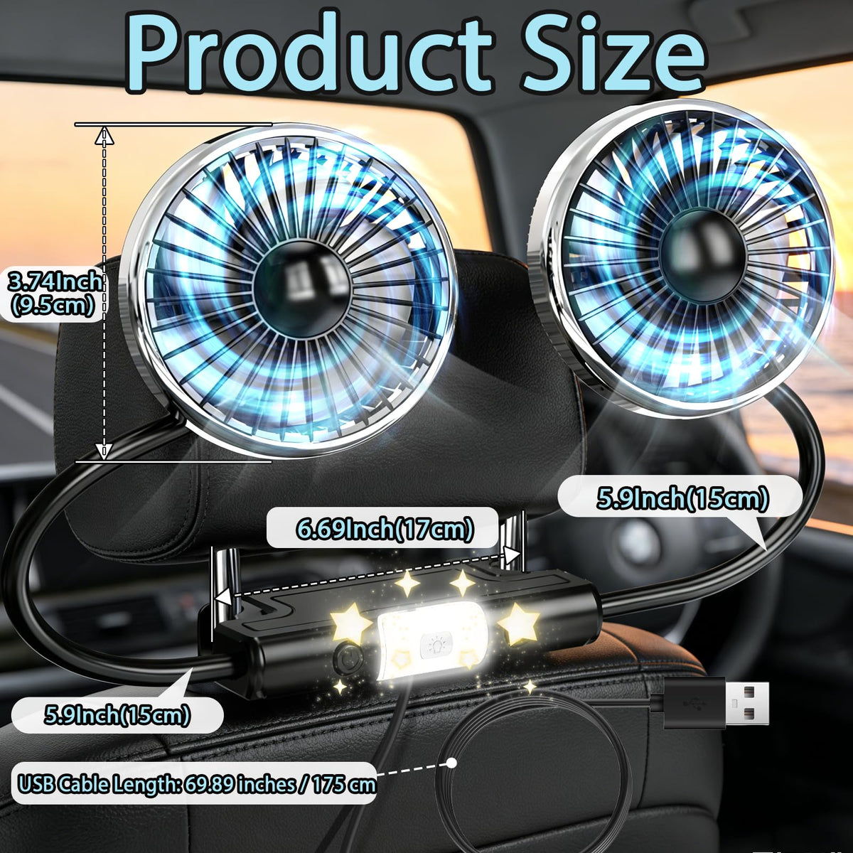 Car Backseat Fans T216349