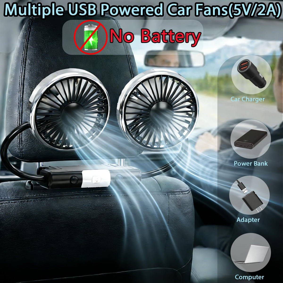 Car Backseat Fans T216349