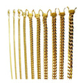10K Yellow Gold Solid Miami Cuban Link Chain Q99205