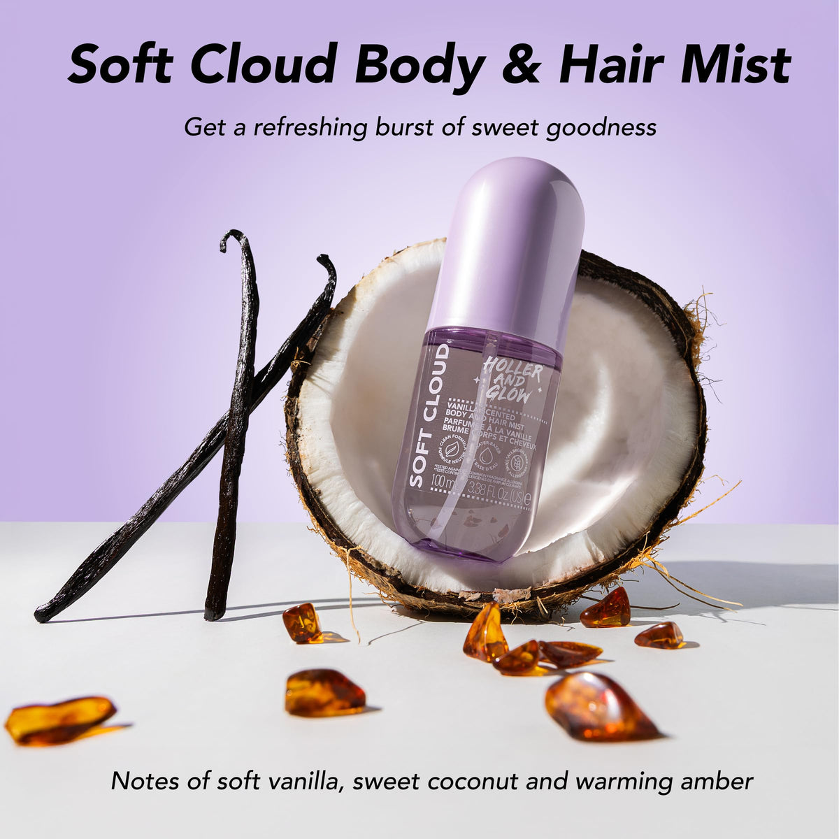 Vanilla Scented Body And Hair Mist, 3.38 Fl Oz K131322