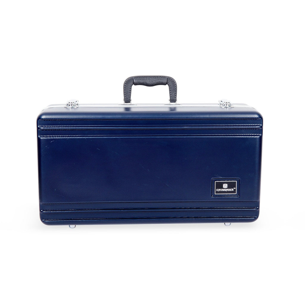 Textured Blue ABS Trumpet Case with Velvet Interior C976