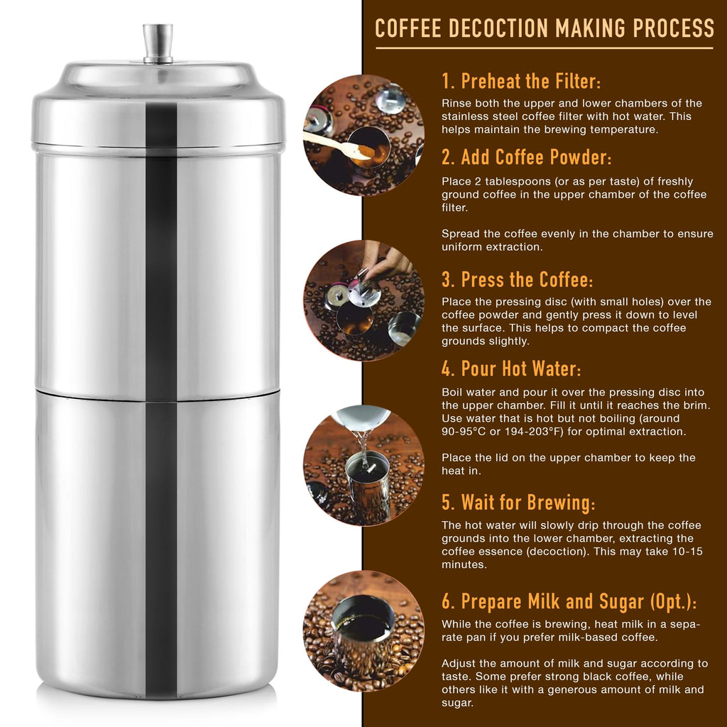 10 oz Stainless Steel Drip Coffee Maker U4329