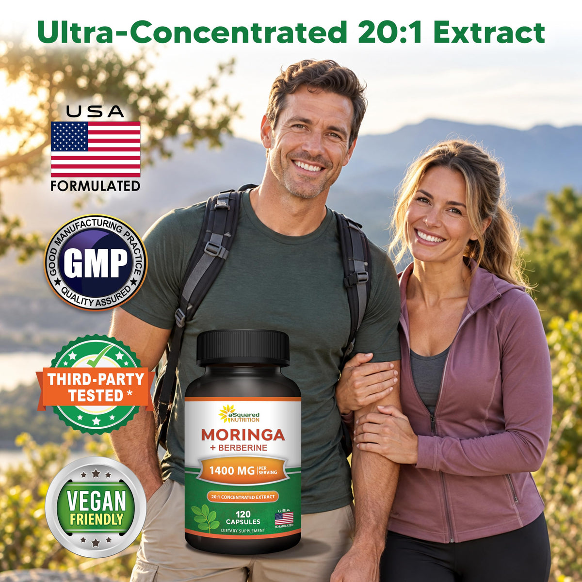 Moringa with Berberine Supplement 120 Capsules I242