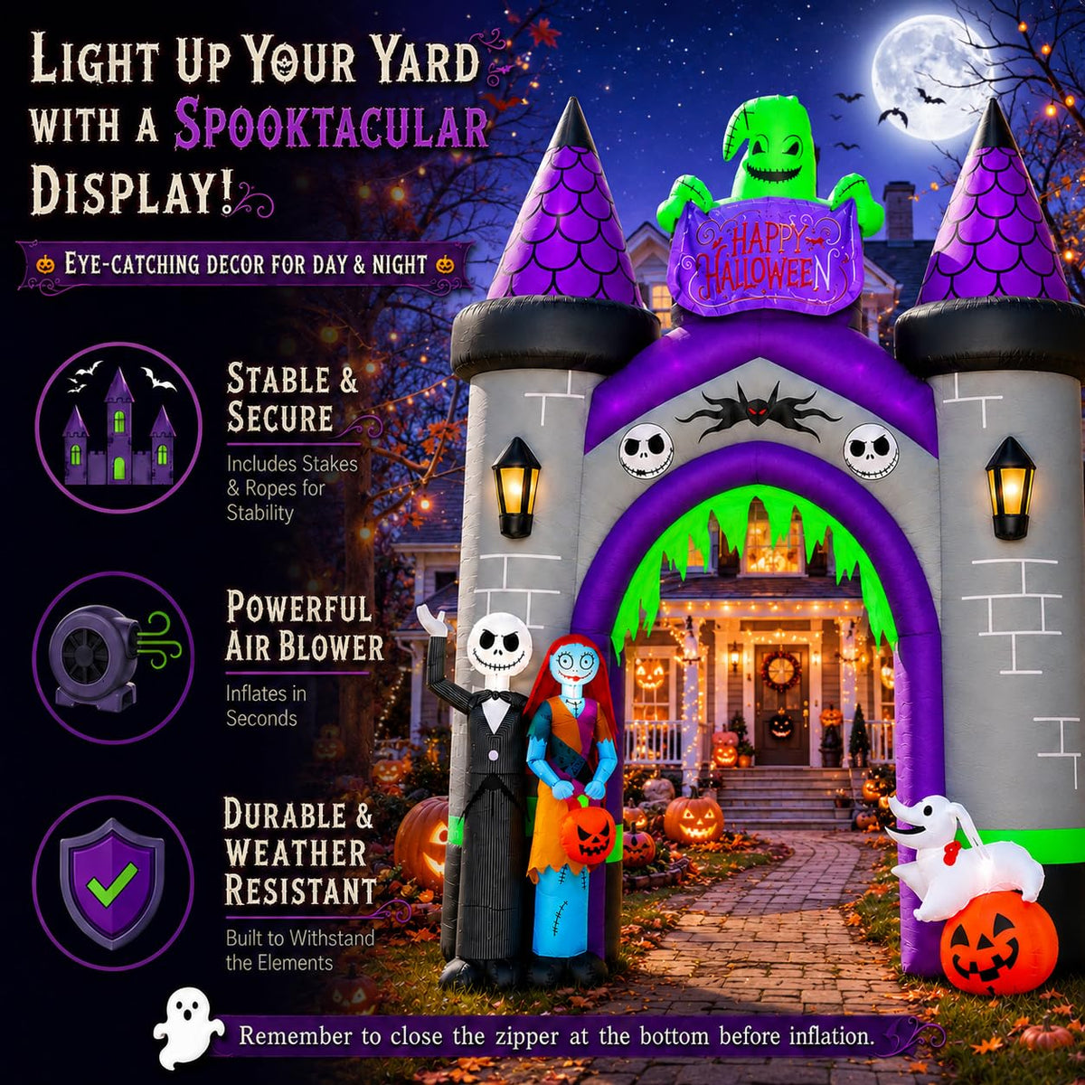 12FT Inflatable Archway with LED Light B6241