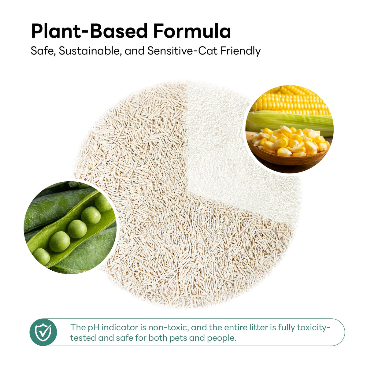 Plant-Based Tofu Cat Litter with Cassava, Color-Changing, Fast Clumping, Unscented 10 lb C192045