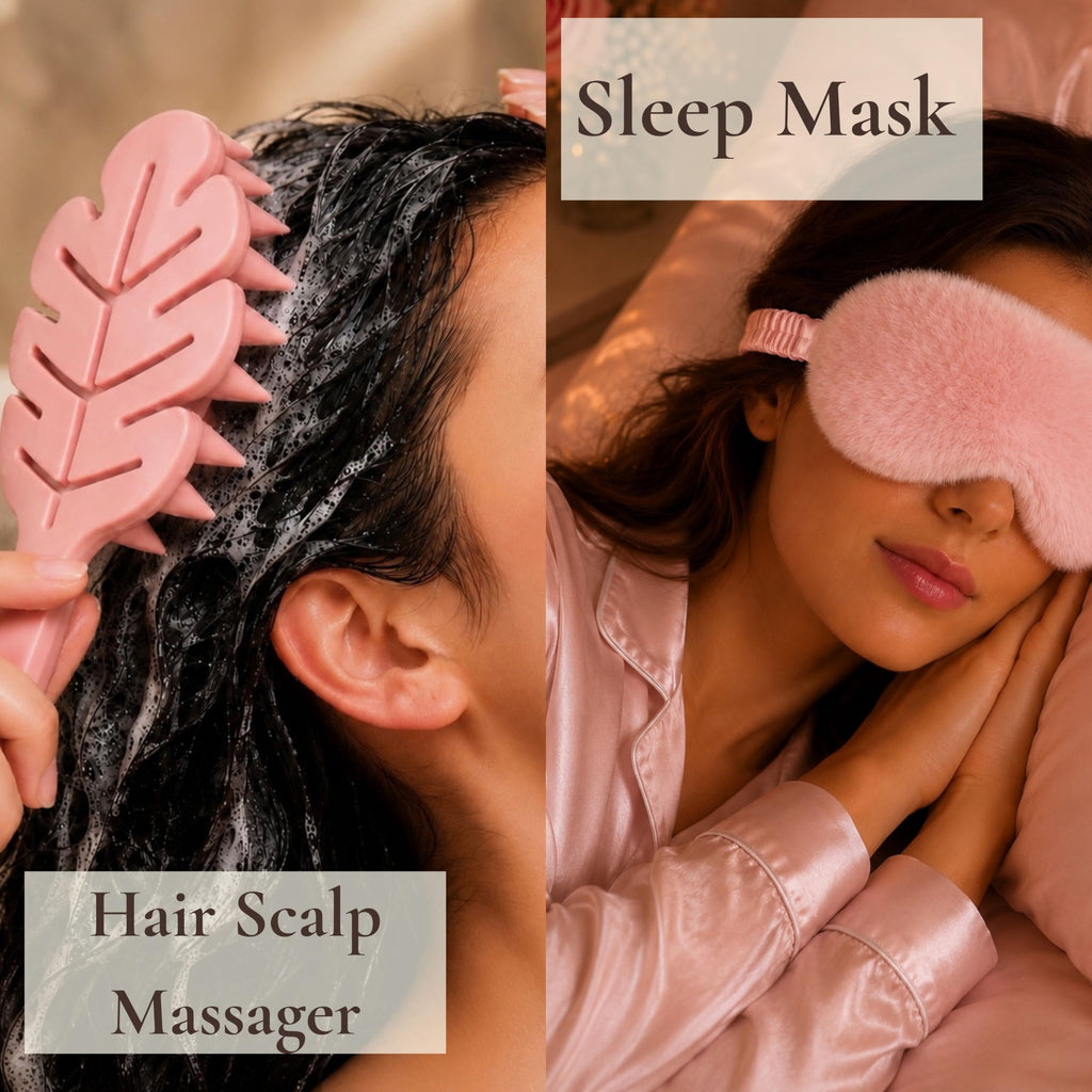 11pc Pink Spa Gift Set with Gua Sha and Sleep Mask F271904