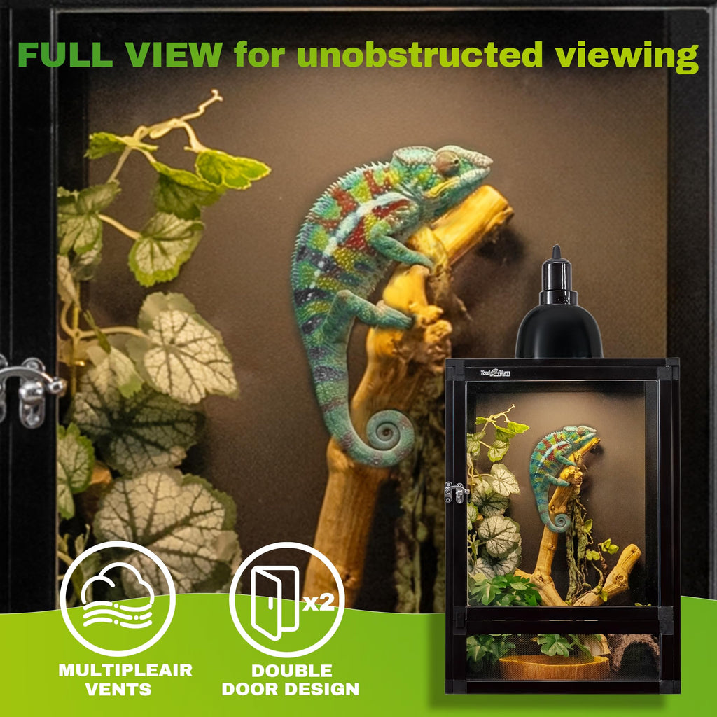 18"x18"x36" Aluminum Reptile Enclosure with Screen & Acrylic Doors Y20648