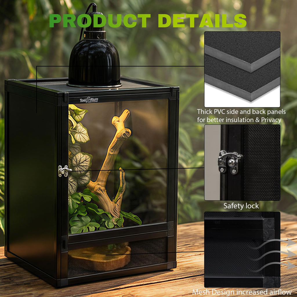 18"x18"x36" Aluminum Reptile Enclosure with Screen & Acrylic Doors Y20648