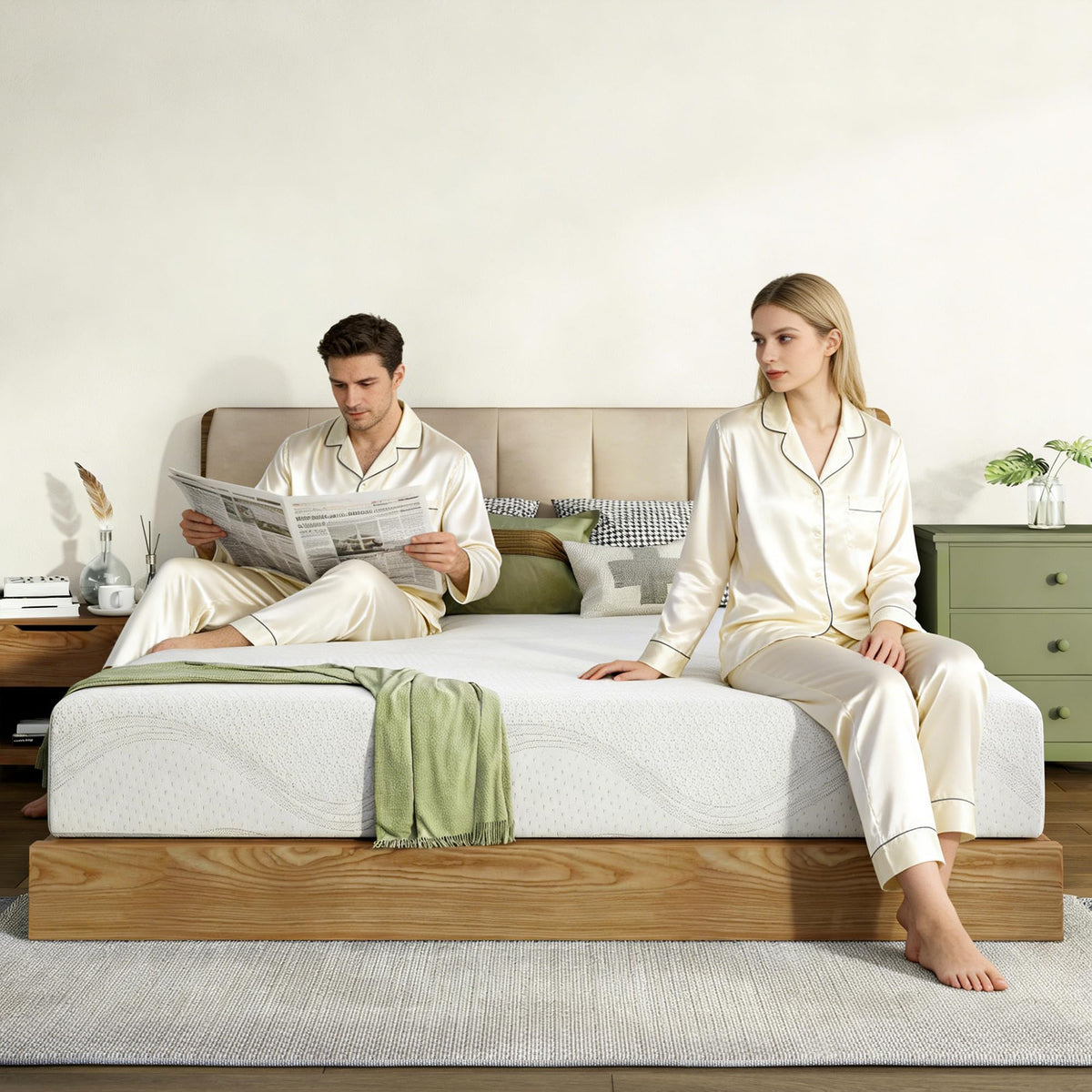 6 Inch Green Tea Gel Memory Foam Mattress R1797