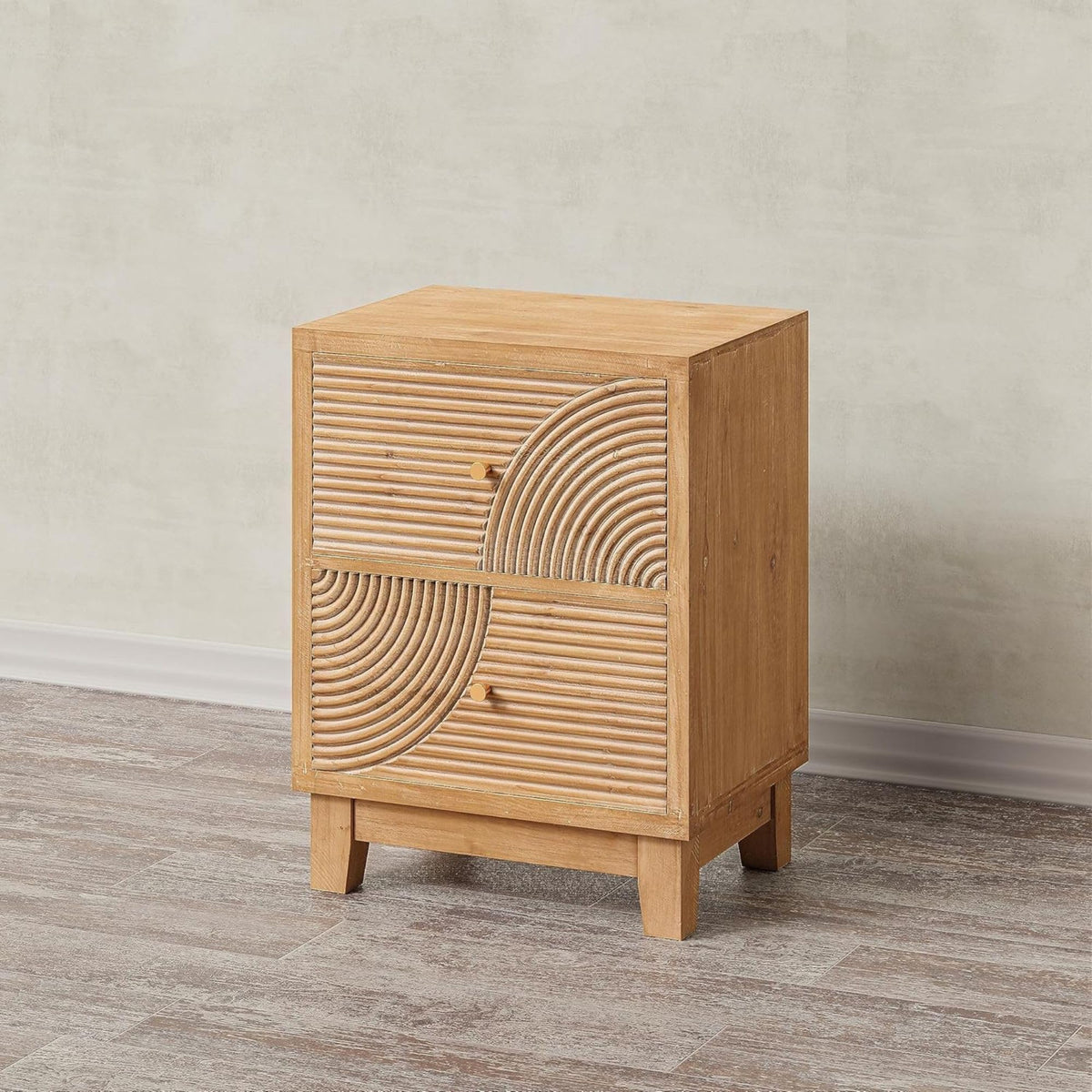 2 Drawer Wood Nightstand V928