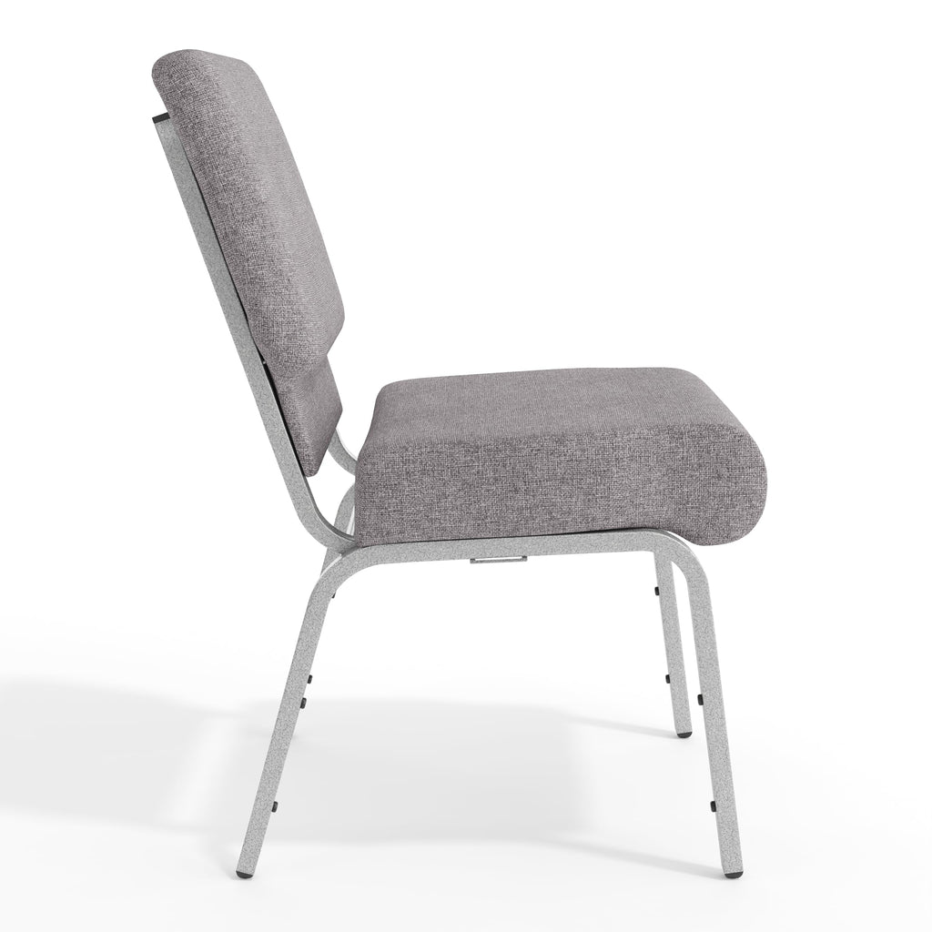 4 Pack Stacking Church Chair in Gray Fabric Q969240