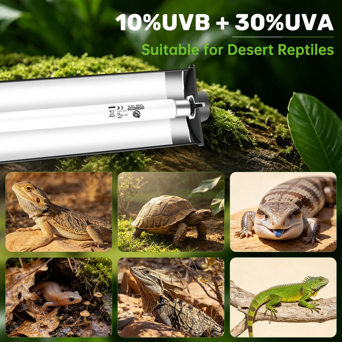 39W 10.0 UVA UVB Reptile Light Fixture Z6115