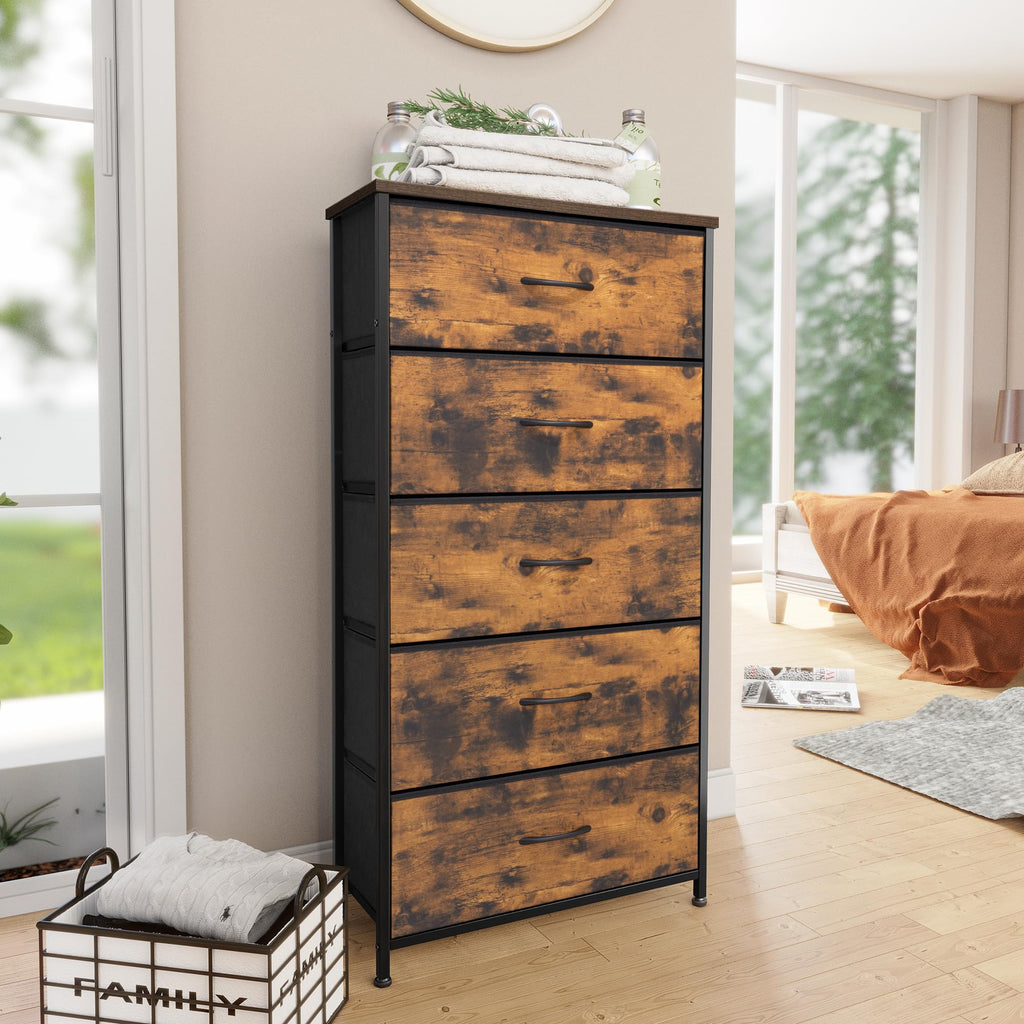 5 Drawer Fabric Dresser R56827