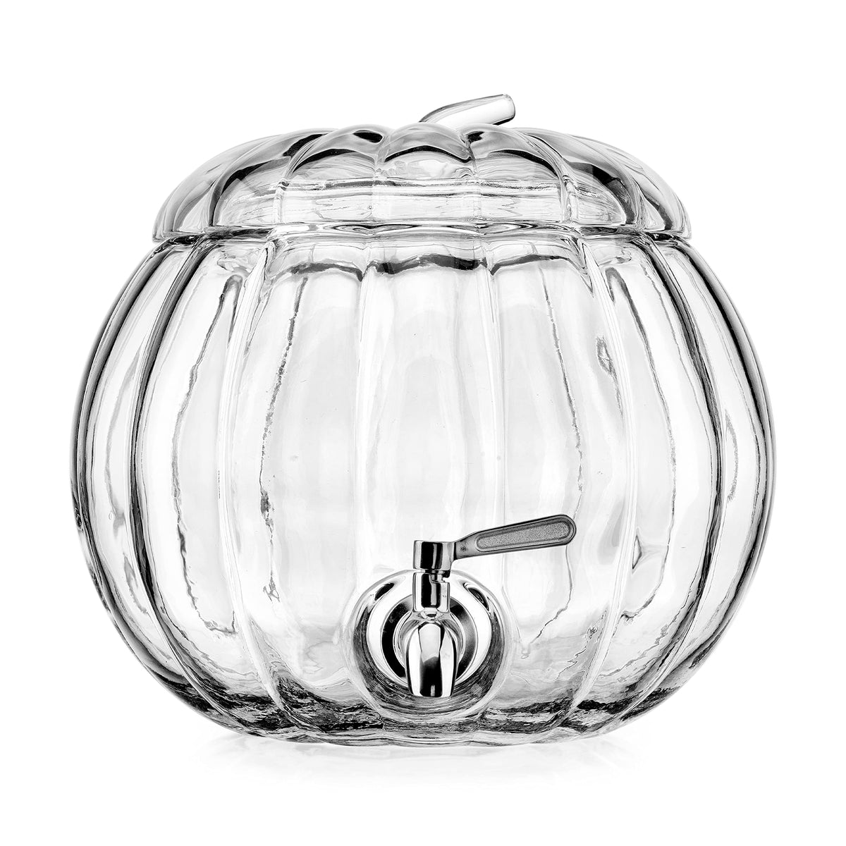 2.11 Gallon Clear Glass Beverage Dispenser with Stainless Steel Spigot H205085