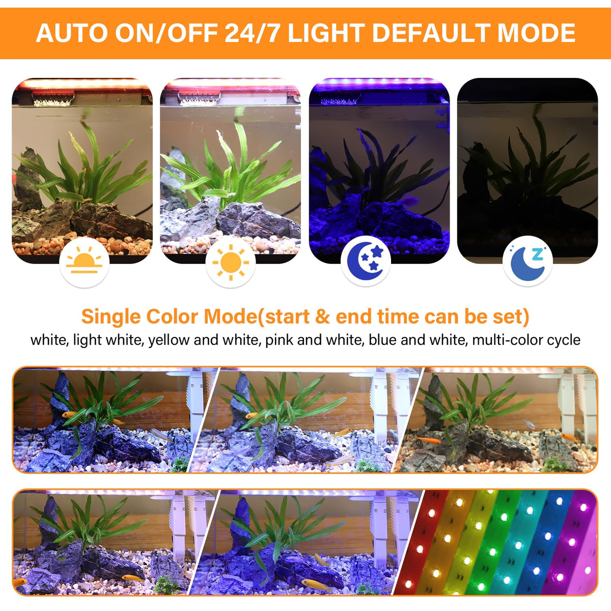 10 Gallon Glass Aquarium Starter Kit with Light Heater Pump Filter E163699