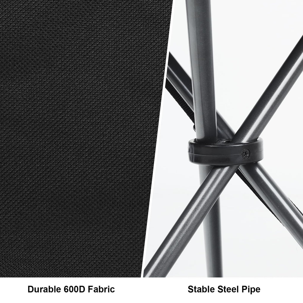 18" Black 3 Legs Folding Tripod Stool X4975